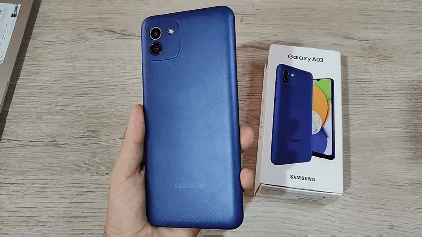 diseño del Samsung Galaxy A03