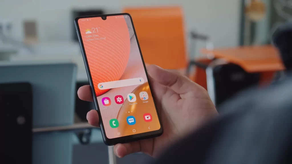 pantalla del galaxy a42 5g