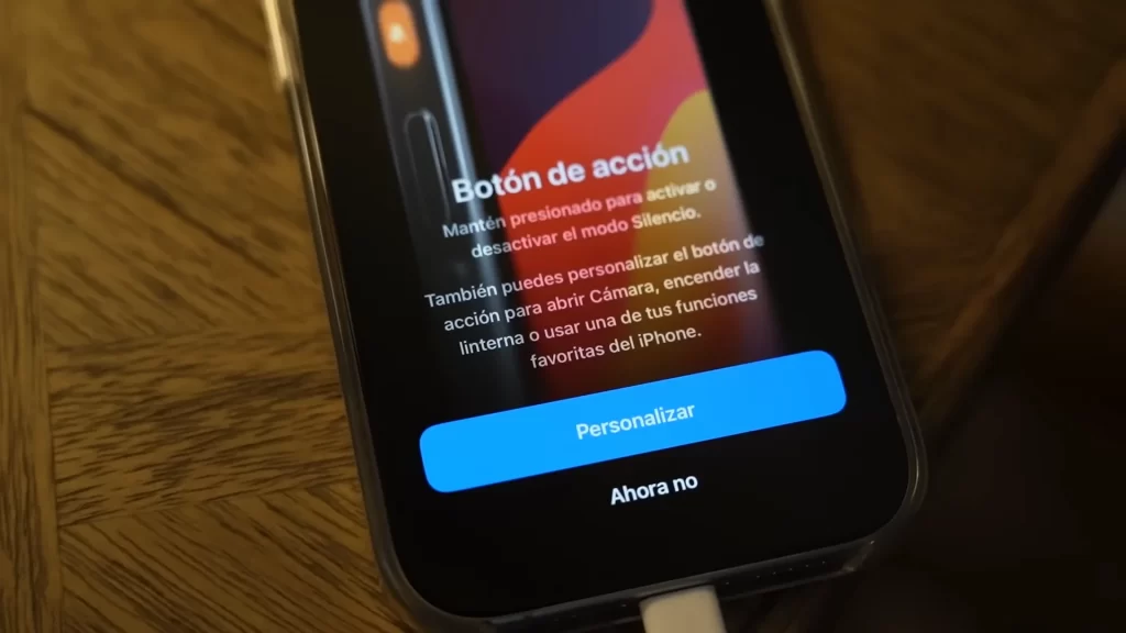 boton de accion iphone 15 pro