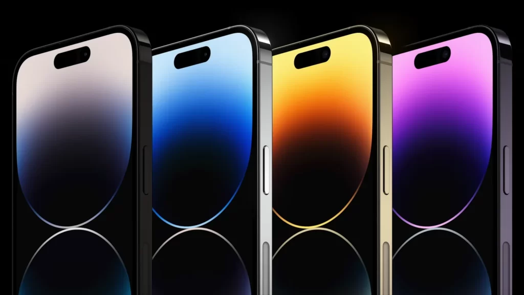pantallas de colores de iphone 14 pro max