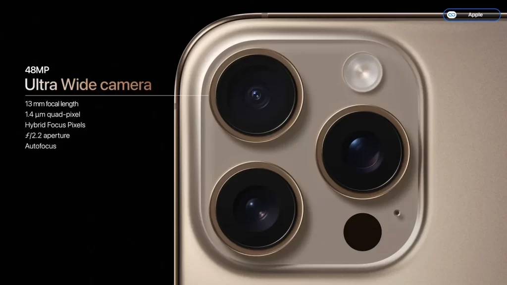 detalles de la camara iphone 16 pro