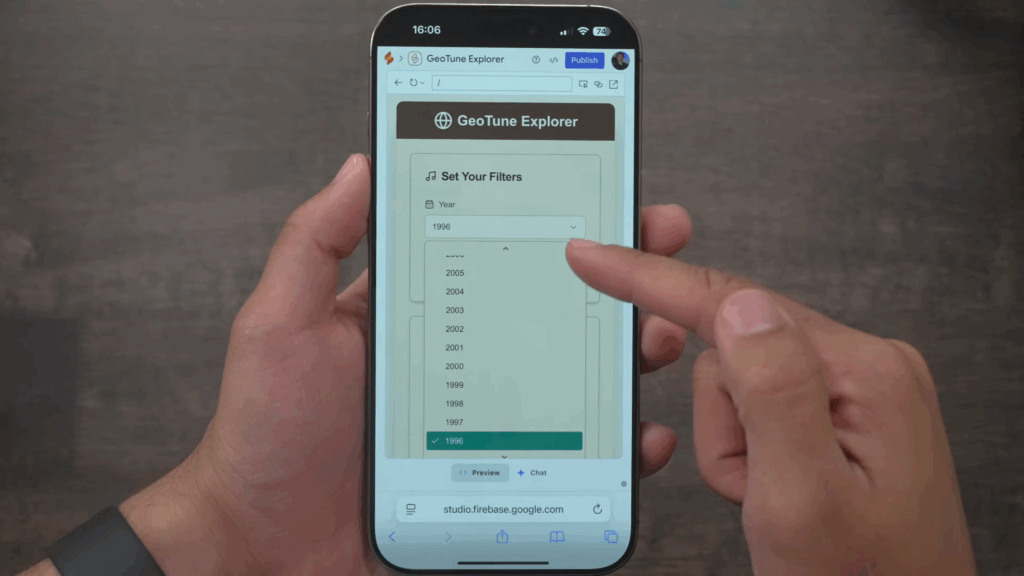 muestra creacion de app con ia