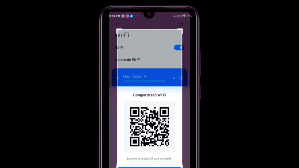 escaneo codigo QR configuracion wifi