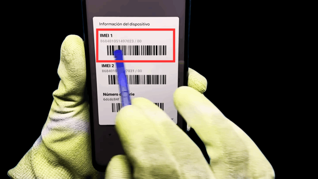 pantalla de imei